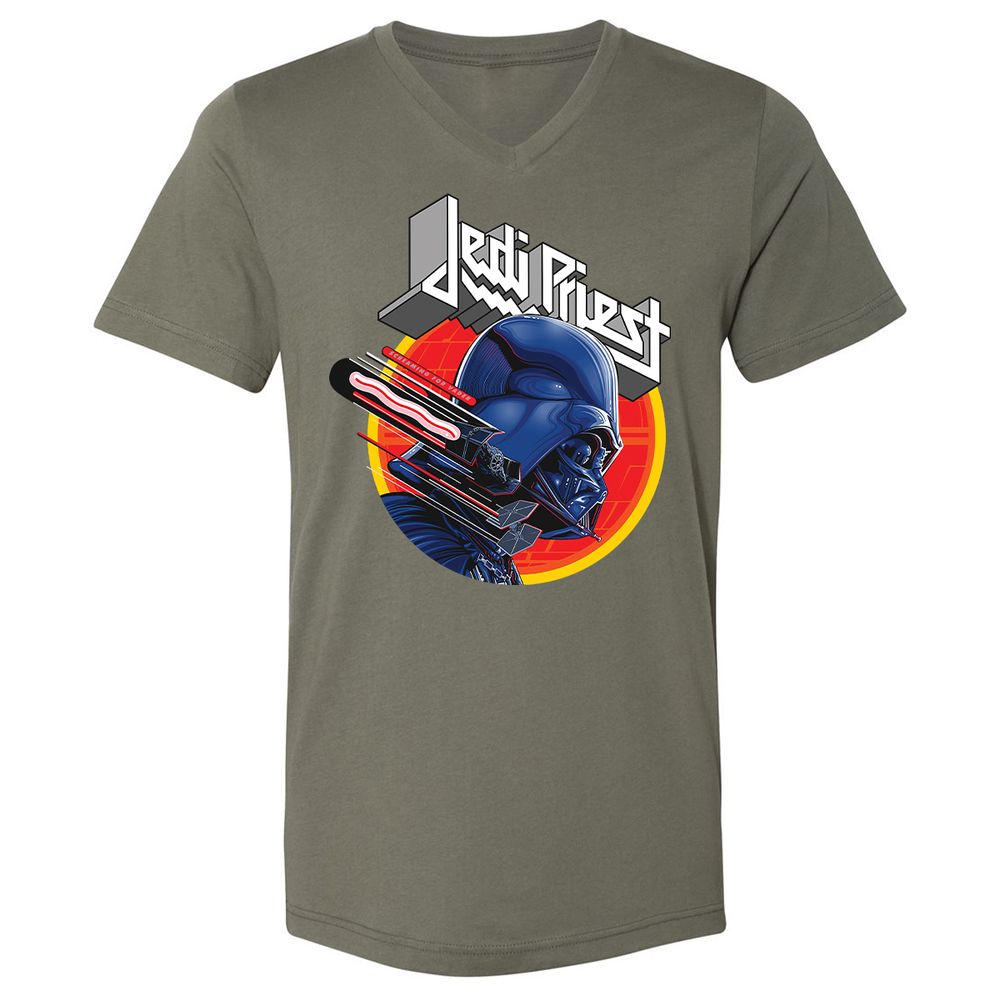 Unisex V-Neck T-Shirt - 6QAXL8WD - Military Green - 10