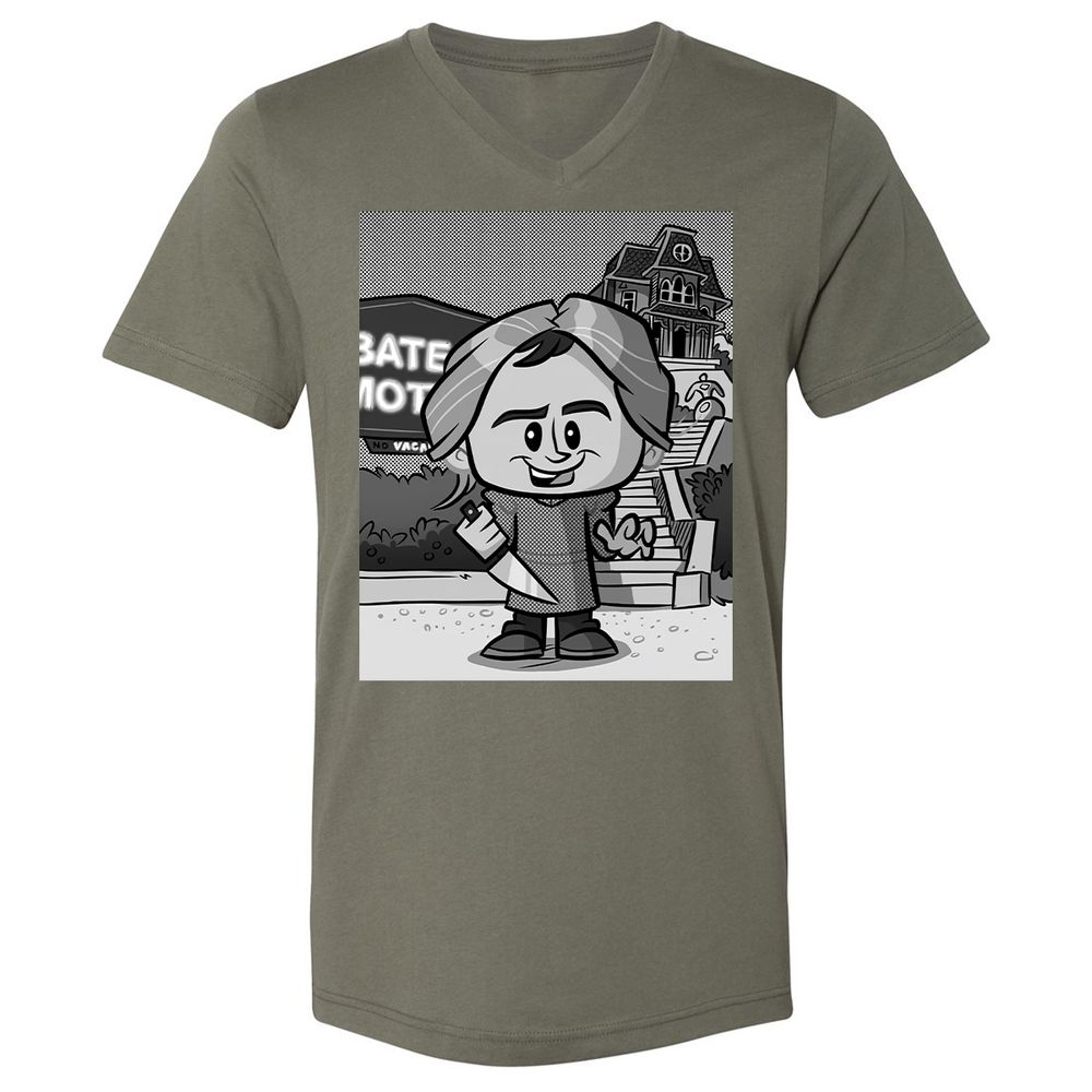 Unisex V-Neck T-Shirt - HRLF54QN - Military Green - 10