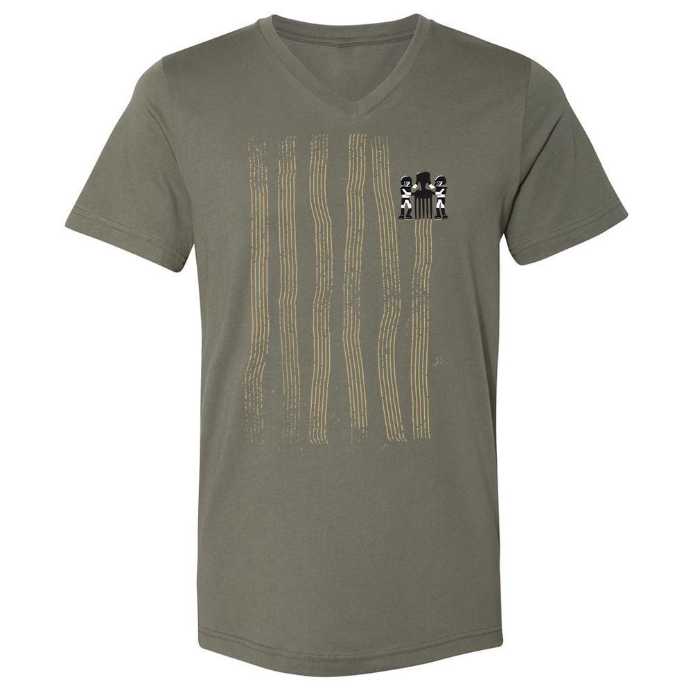 Unisex V-Neck T-Shirt - C5UD6S76 - Military Green - 10