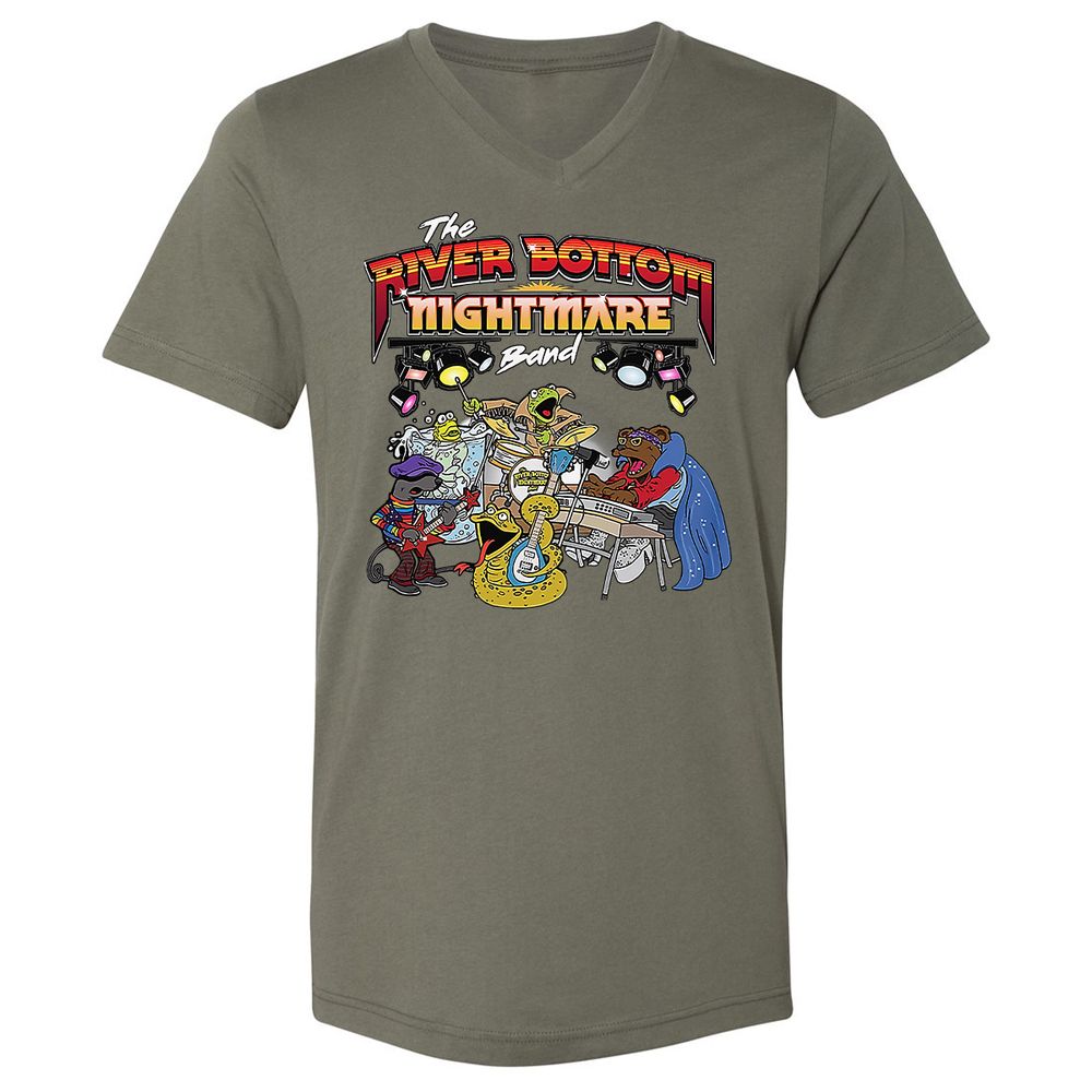 Unisex V-Neck T-Shirt - 6X6WVM84 - Military Green - 10