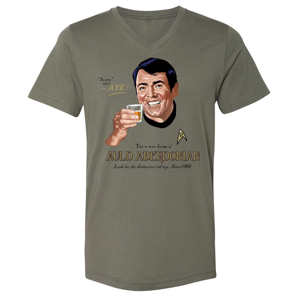 Unisex V-Neck T-Shirt - XNT61TL3 - Military Green - 10