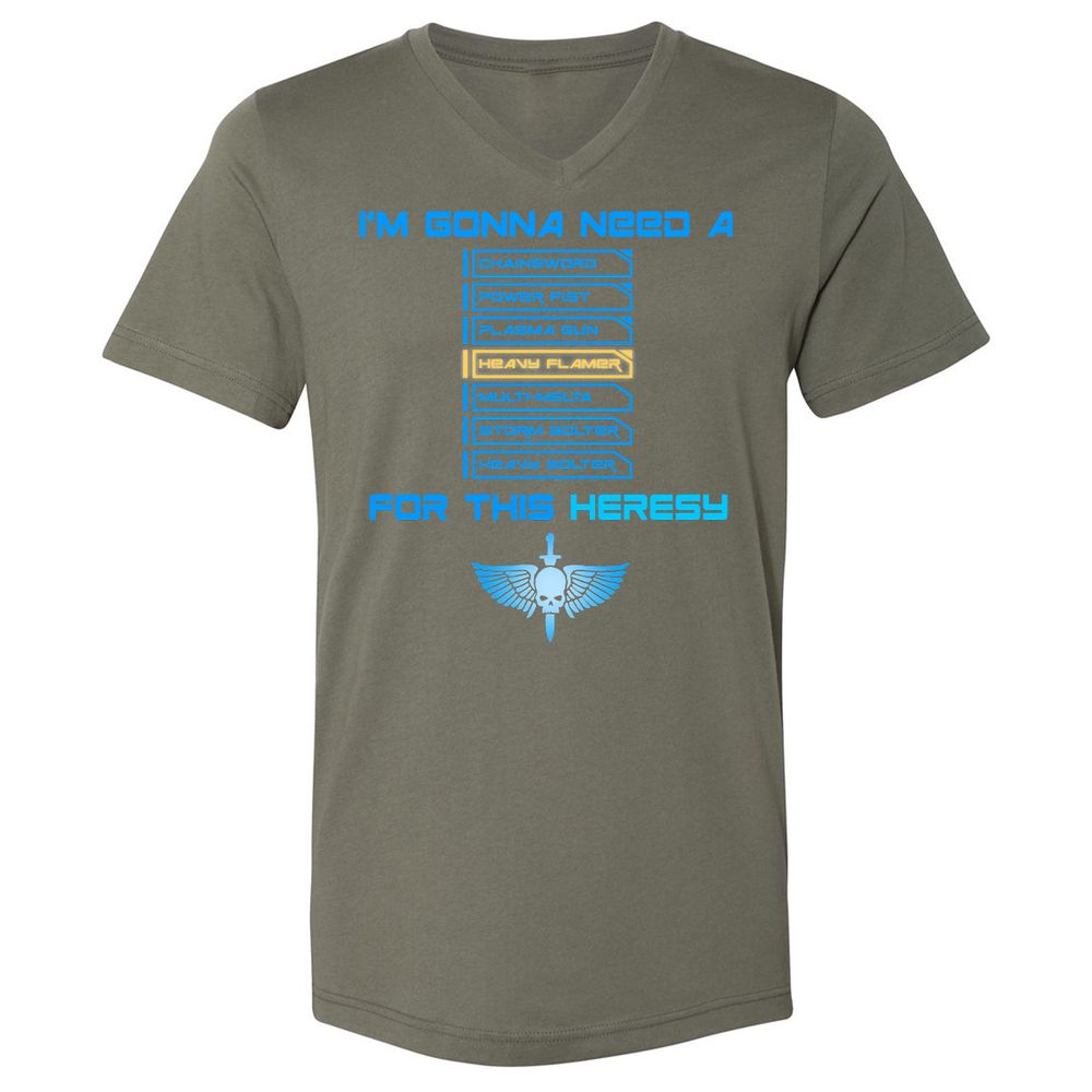 Unisex V-Neck T-Shirt - BLZQ53P1 - Military Green - 10