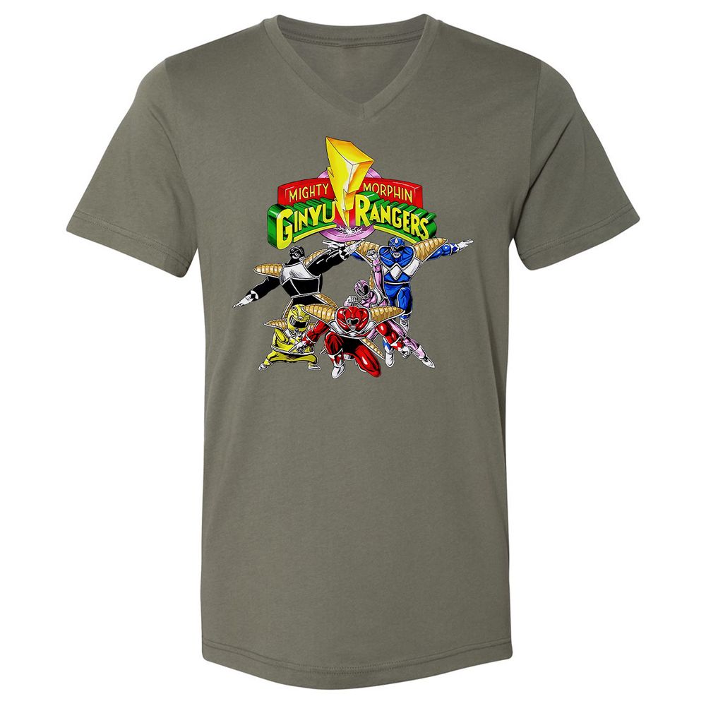 Unisex V-Neck T-Shirt - CDZUNNFB - Military Green - 10