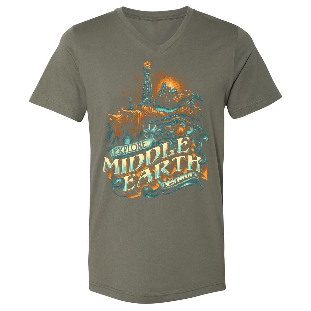 Unisex V-Neck T-Shirt - GPWNLLCR - Military Green - 10