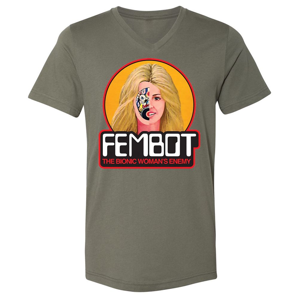 Unisex V-Neck T-Shirt - 1MANXV1W - Military Green - 10