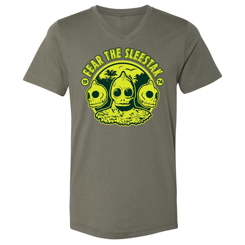 Unisex V-Neck T-Shirt - 43UXFTER - Military Green - 10