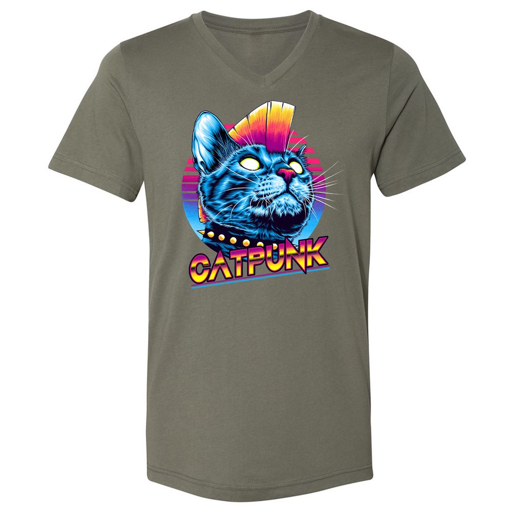 Unisex V-Neck T-Shirt - RL15KK8H - Military Green - 10