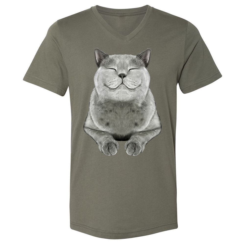 Unisex V-Neck T-Shirt - DRVCAR69 - Military Green - 10