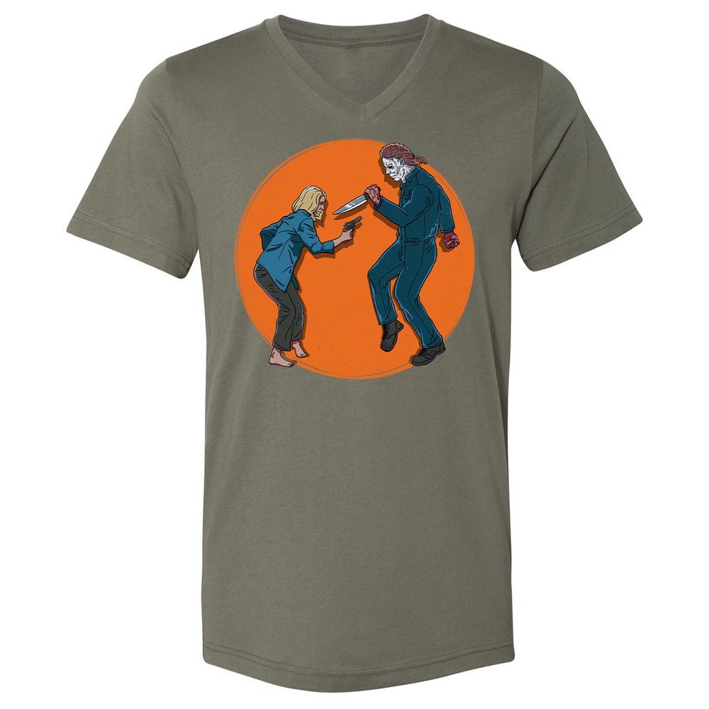 Unisex V-Neck T-Shirt - LCX7PLGK - Military Green - 10