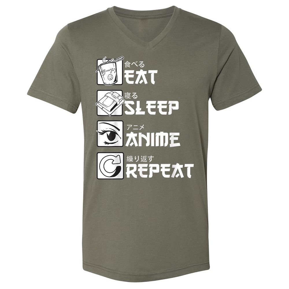 Unisex V-Neck T-Shirt - KMUA3PME - Military Green - 10