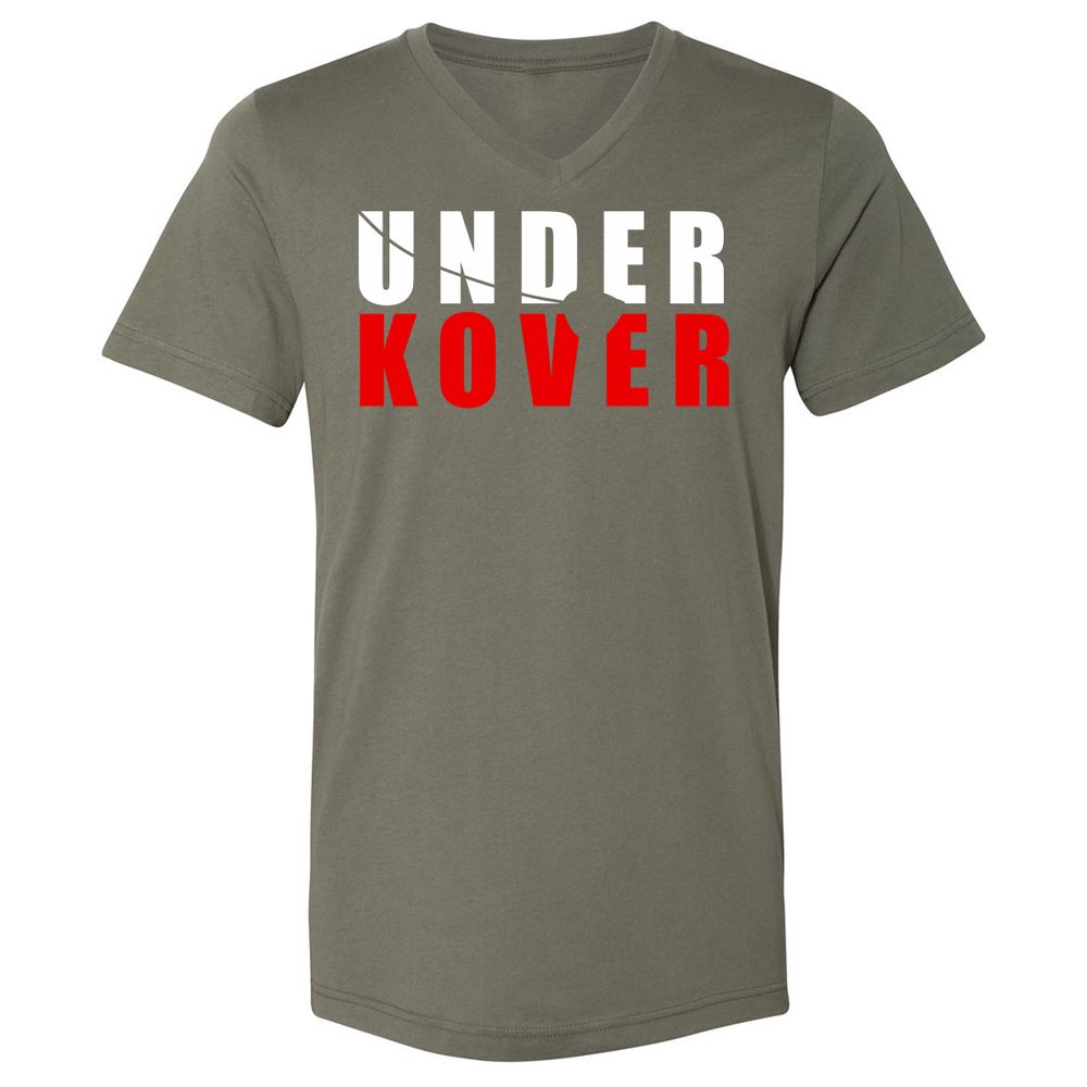 Unisex V-Neck T-Shirt - 6NPCT7XV - Military Green - 10