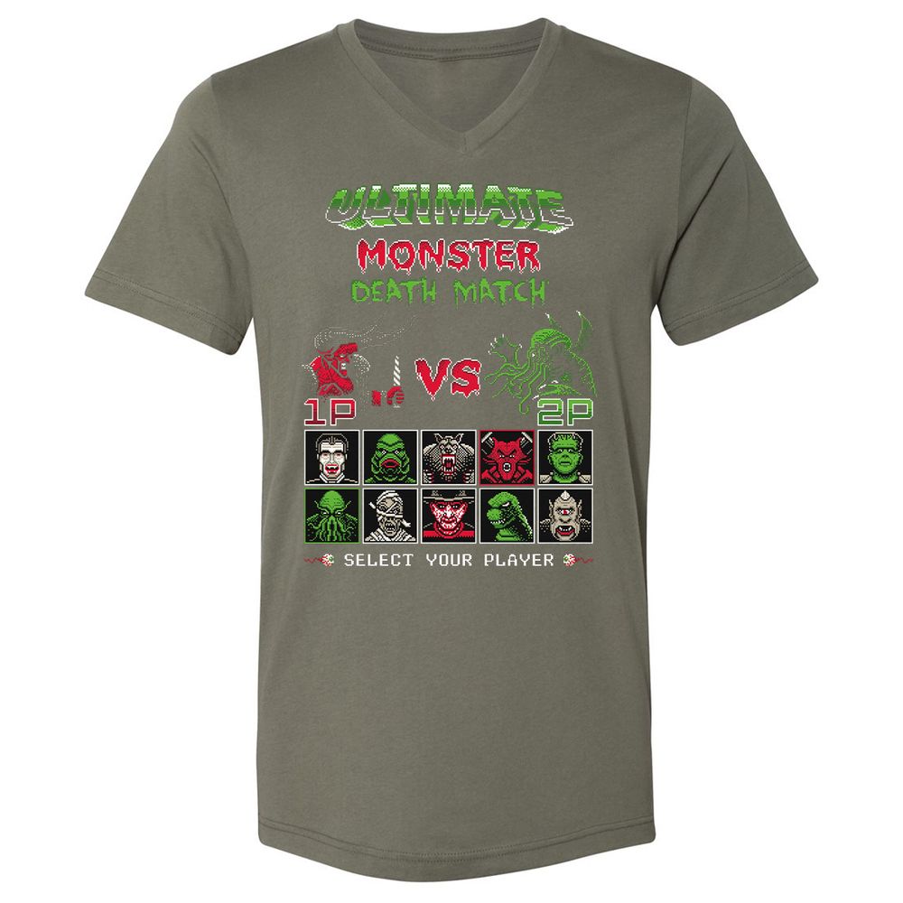 Unisex V-Neck T-Shirt - CETDZB2M - Military Green - 10