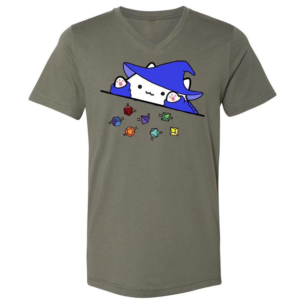 Unisex V-Neck T-Shirt - ZUYVRRDU - Military Green - 10