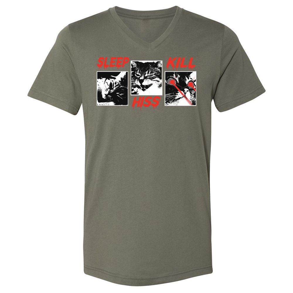 Unisex V-Neck T-Shirt - BXA9SEL9 - Military Green - 10