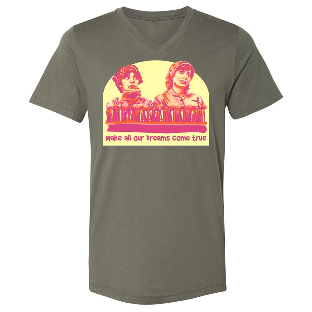 Unisex V-Neck T-Shirt - 3KA91UEZ - Military Green - 10