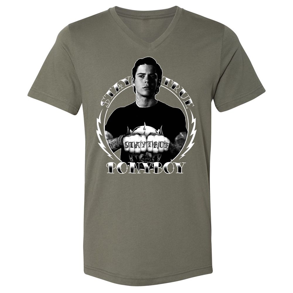 Unisex V-Neck T-Shirt - VDPX45DT - Military Green - 10