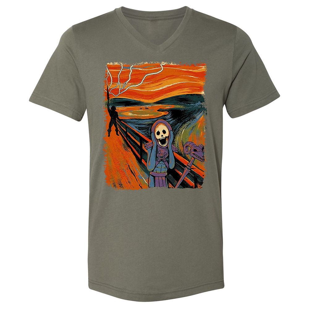 Unisex V-Neck T-Shirt - VSHACUC5 - Military Green - 10