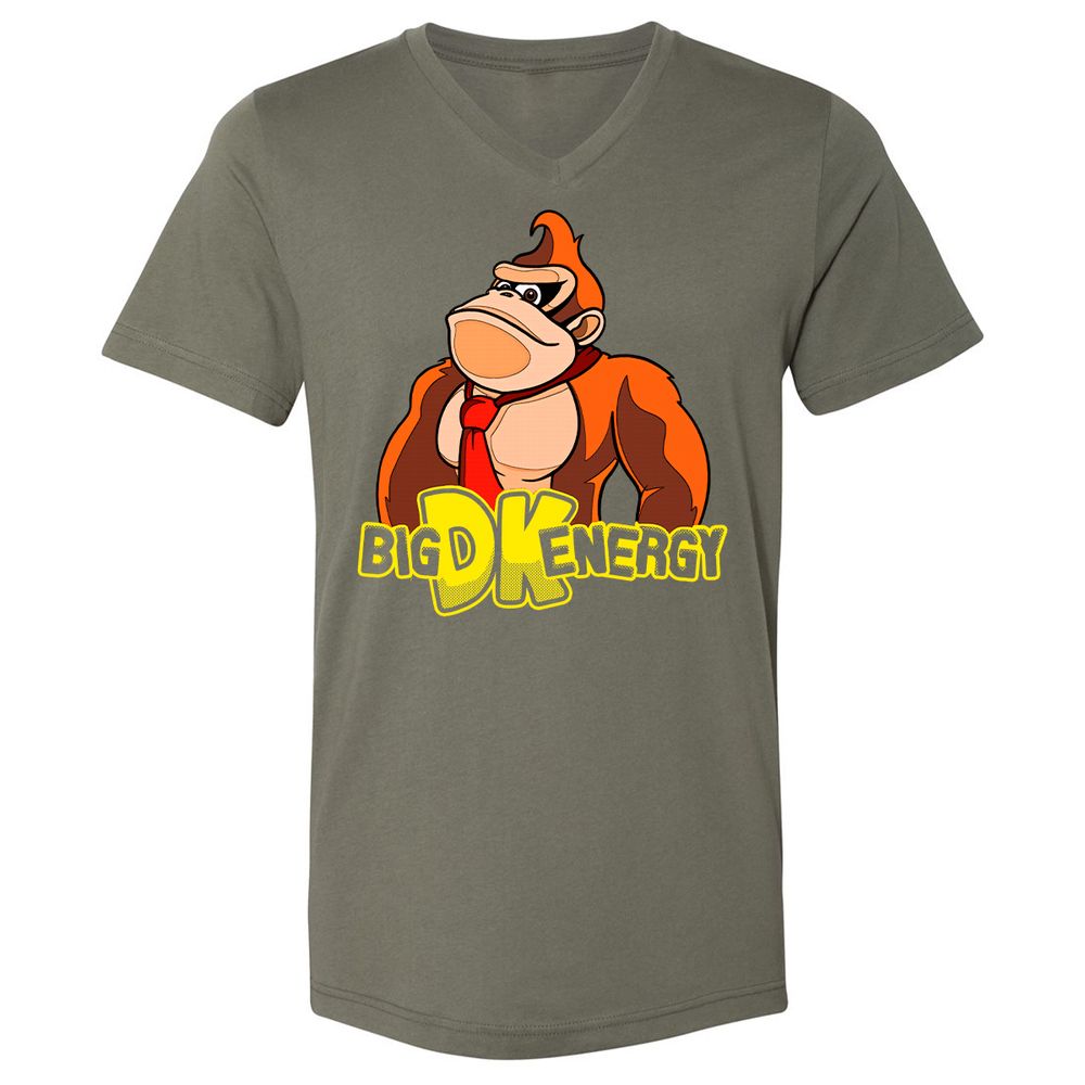 Unisex V-Neck T-Shirt - 951BG873 - Military Green - 10