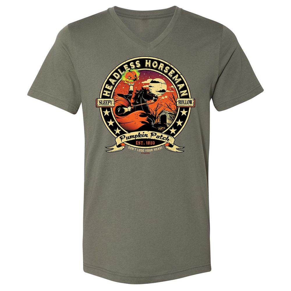 Unisex V-Neck T-Shirt - N5J1YUGM - Military Green - 10