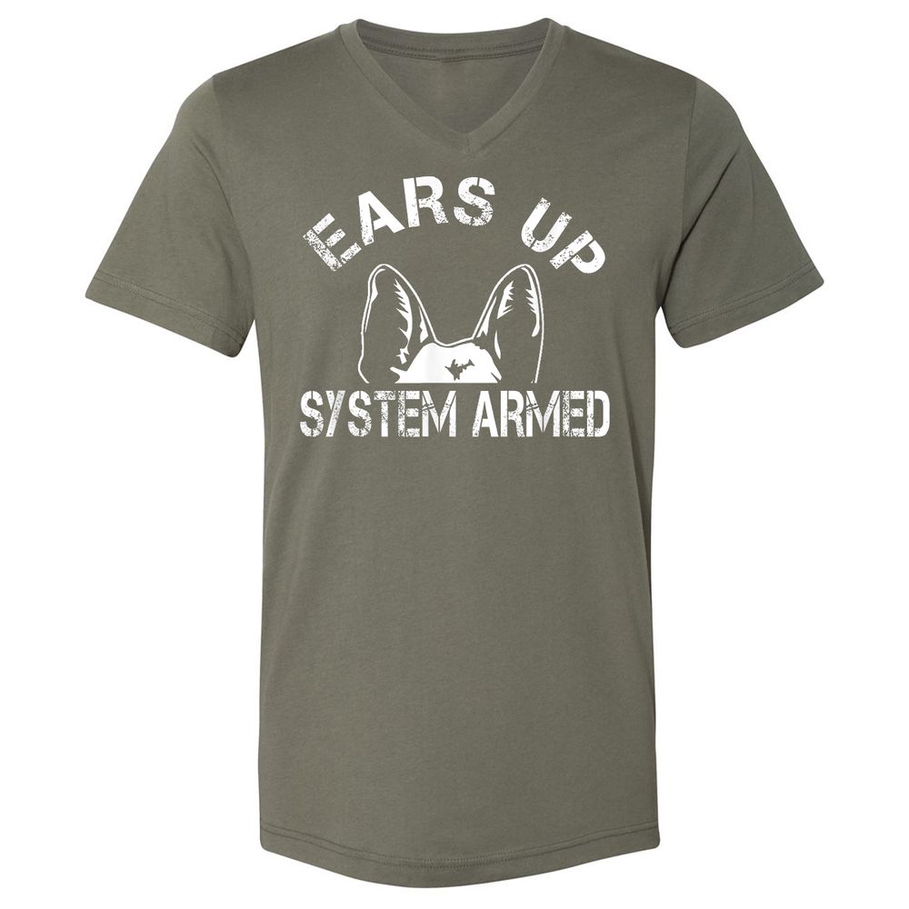 Unisex V-Neck T-Shirt - KSLTCSDA - Military Green - 10
