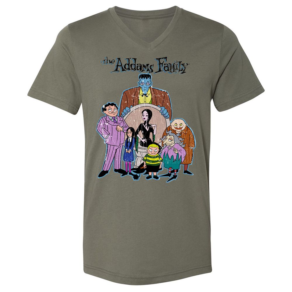 Unisex V-Neck T-Shirt - P1NZ93KD - Military Green - 10