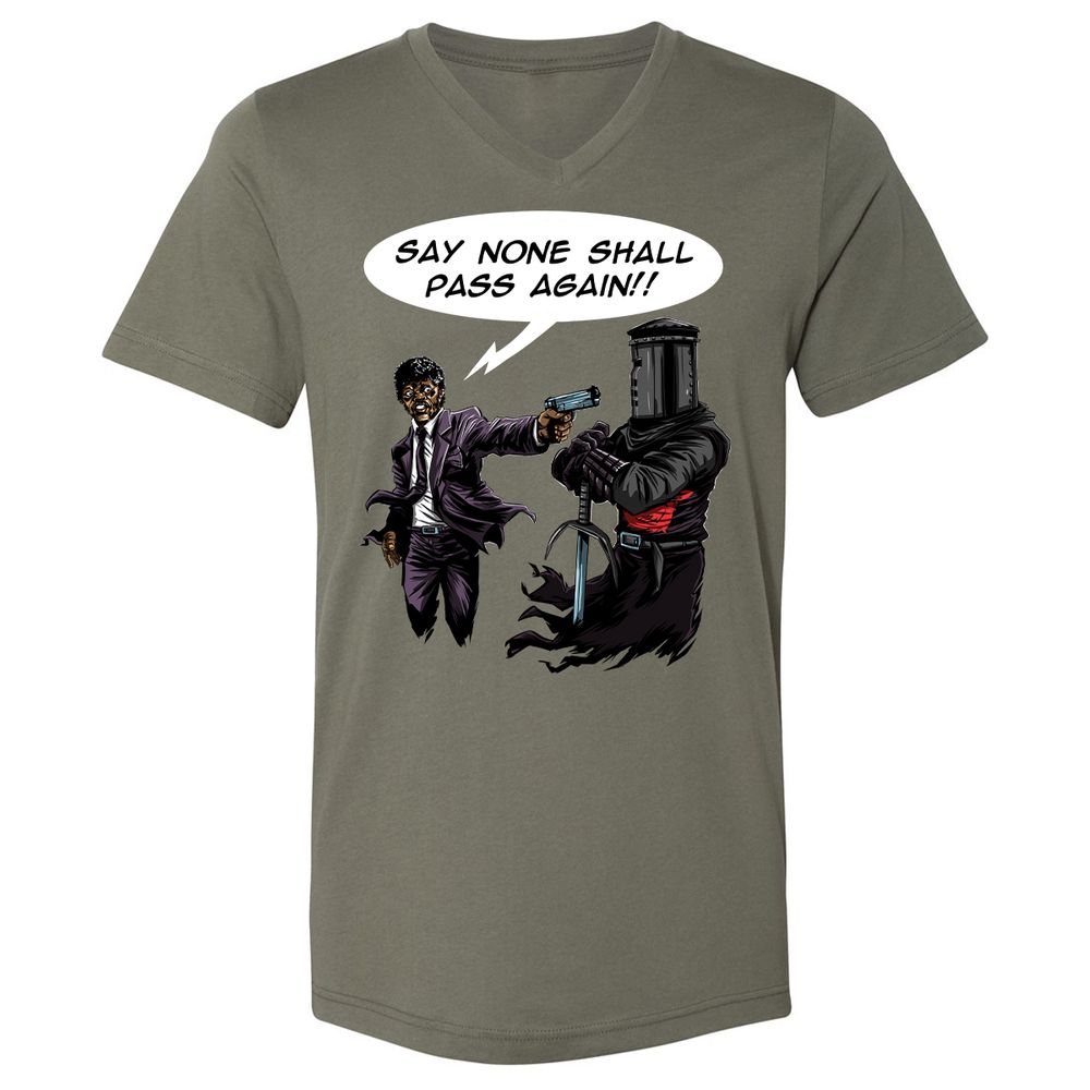 Unisex V-Neck T-Shirt - 5VLJ35MX - Military Green - 10