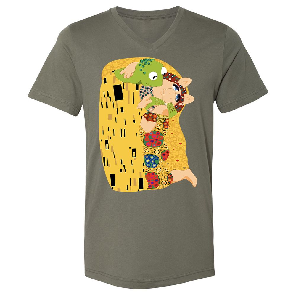 Unisex V-Neck T-Shirt - H1HMBCZ6 - Military Green - 10