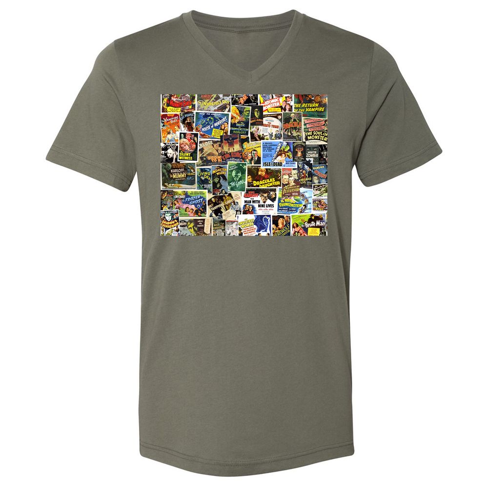 Unisex V-Neck T-Shirt - ZB6U65SP - Military Green - 10