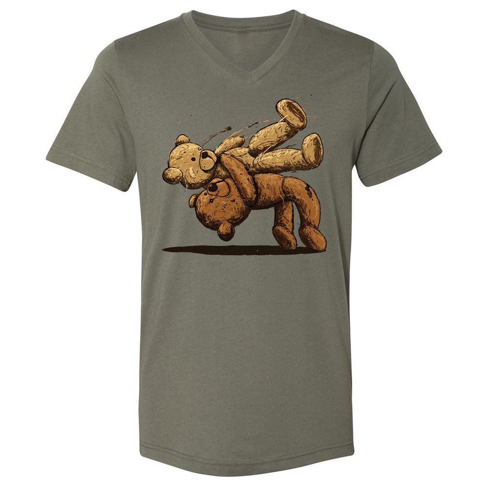 Unisex V-Neck T-Shirt - SS2E5J73 - Military Green - 10