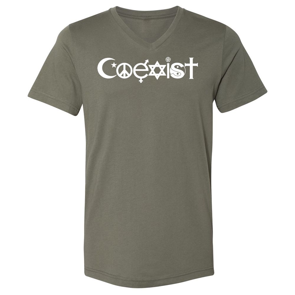 Unisex V-Neck T-Shirt - JYPD81KW - Military Green - 10