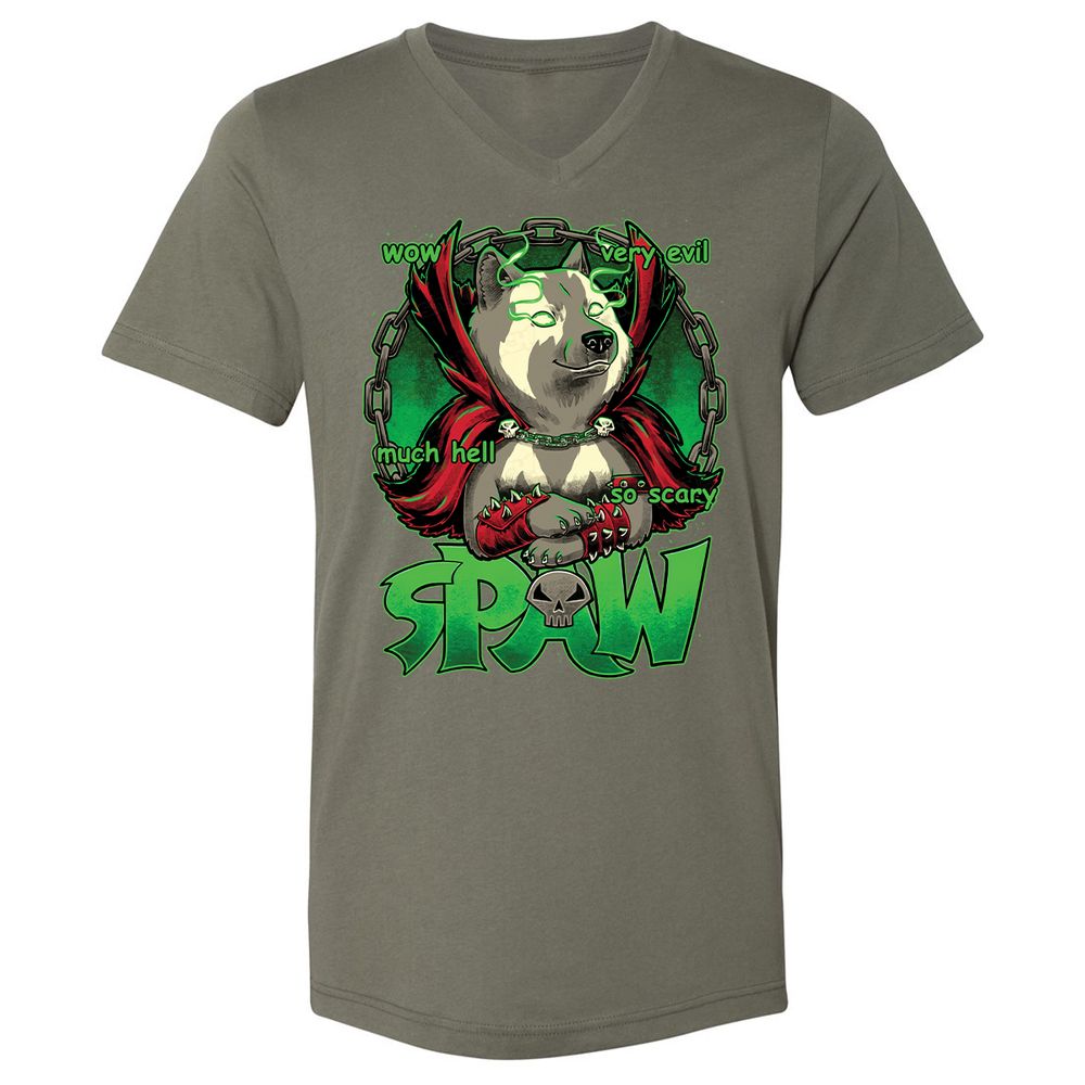 Unisex V-Neck T-Shirt - 4B9BSMXV - Military Green - 10