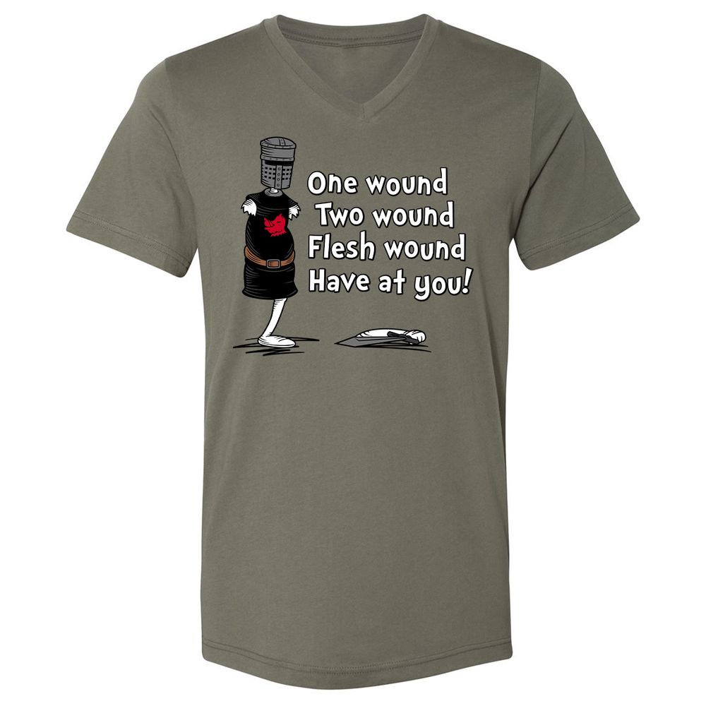 Unisex V-Neck T-Shirt - 26W96SL8 - Military Green - 10