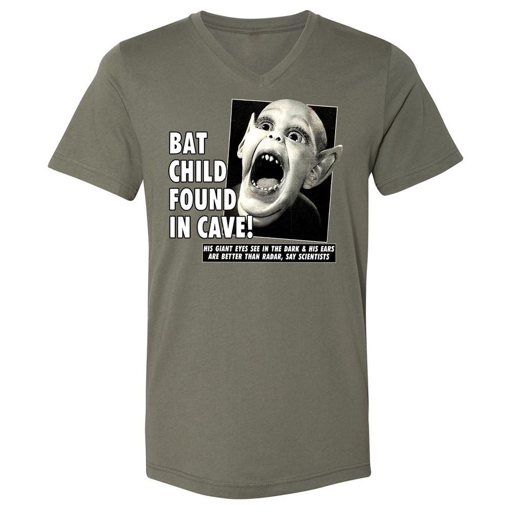 Unisex V-Neck T-Shirt - UX4LJ6QZ - Military Green - 10