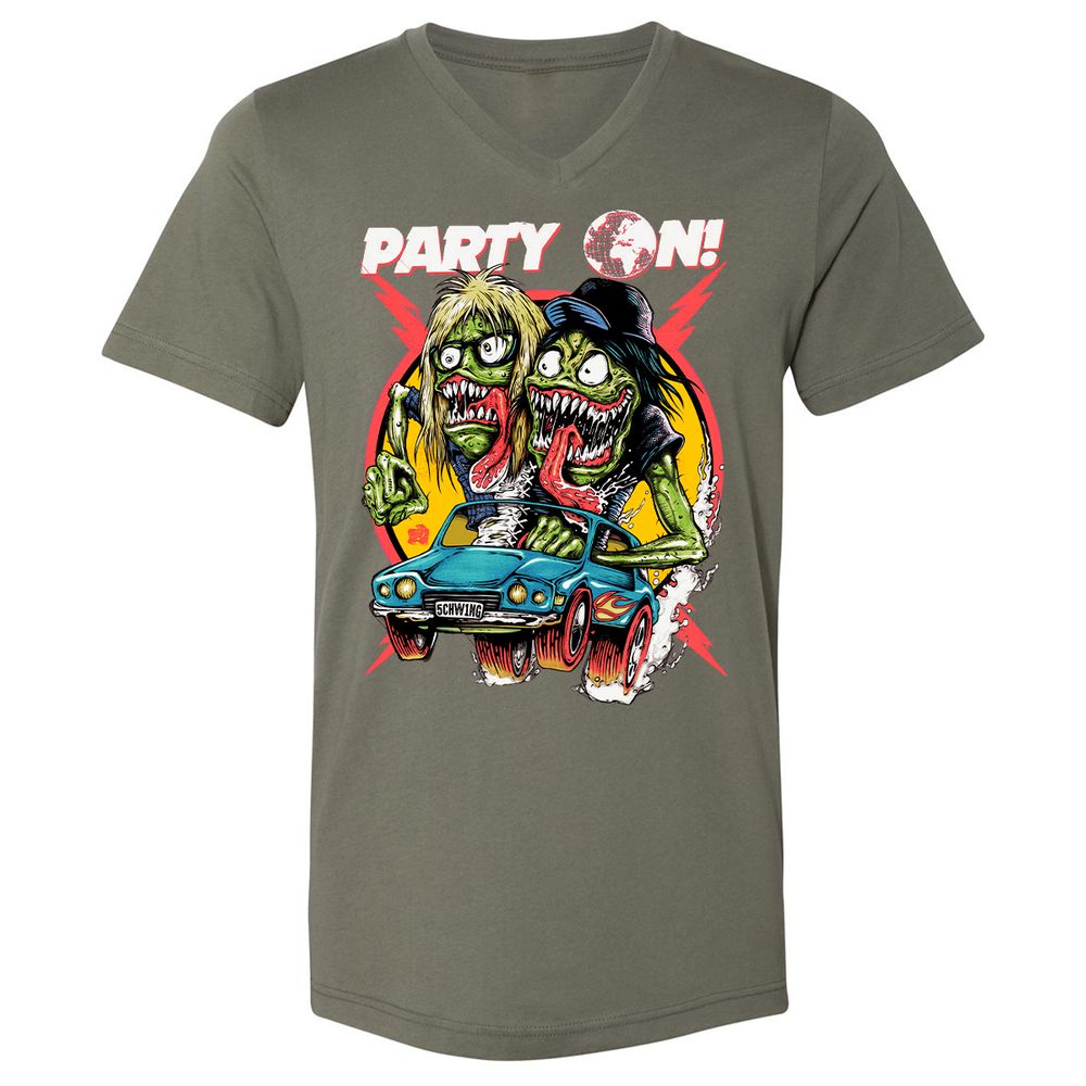 Unisex V-Neck T-Shirt - XLLB9NTX - Military Green - 10