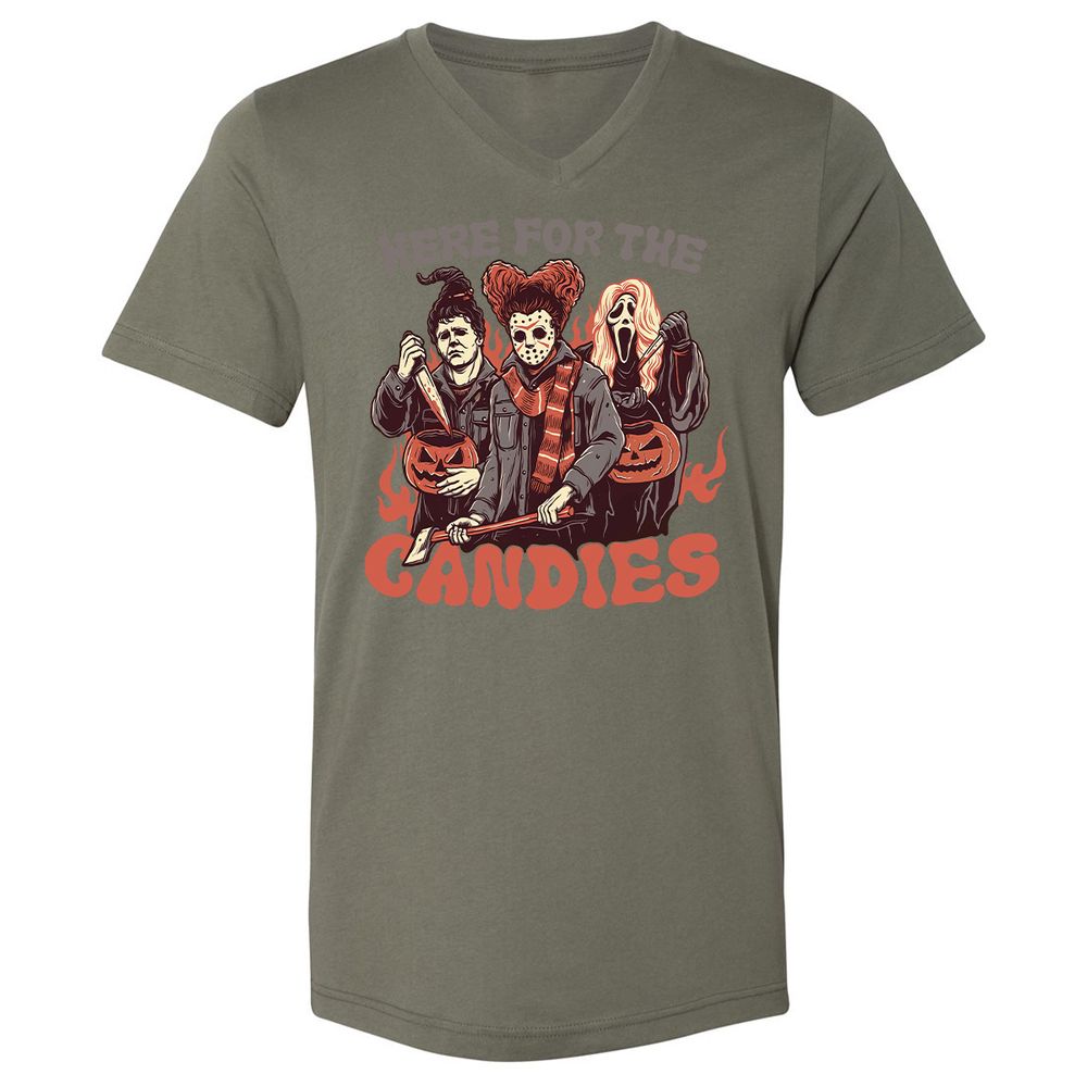 Unisex V-Neck T-Shirt - ARTAU4LW - Military Green - 10