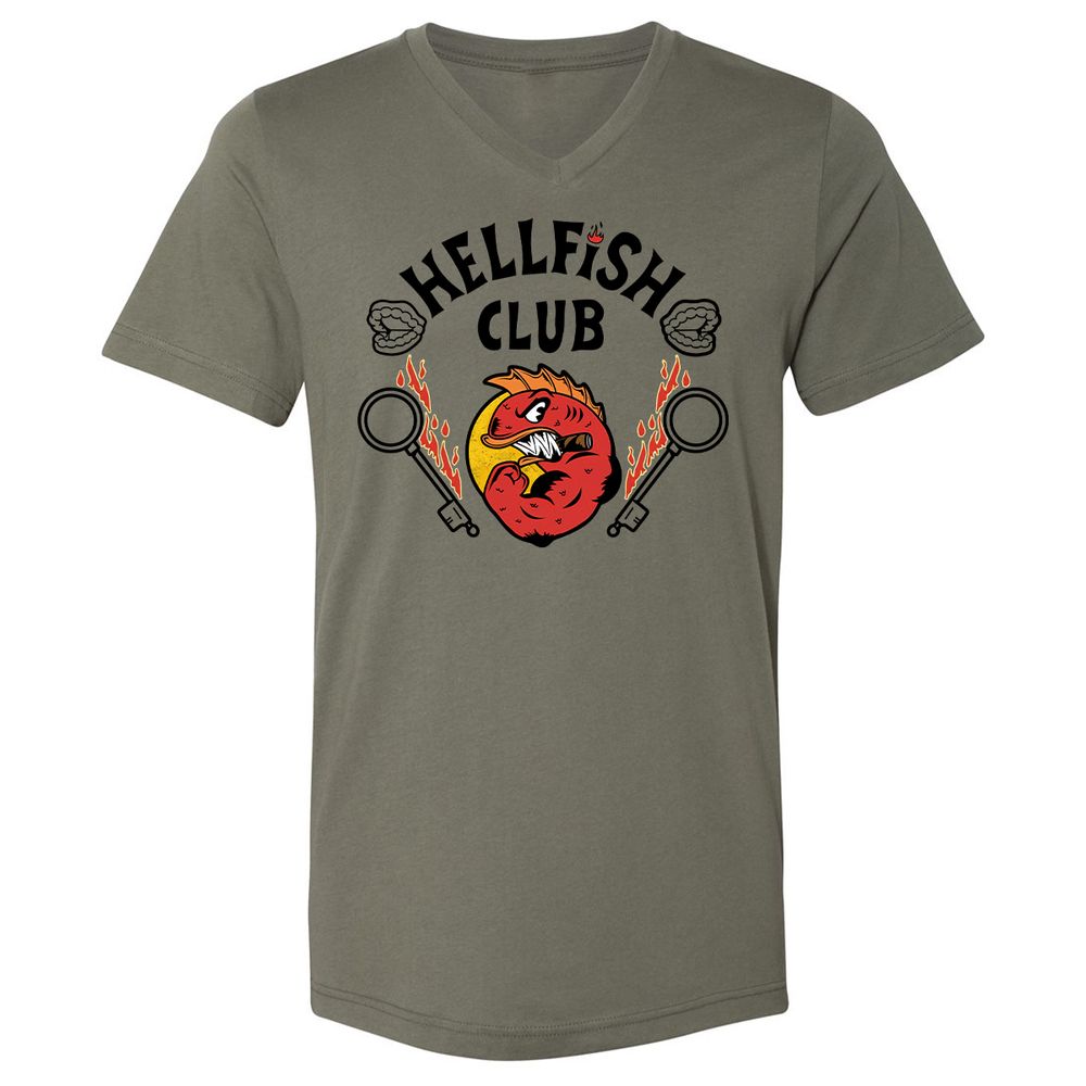 Unisex V-Neck T-Shirt - ASZPRXS8 - Military Green - 10
