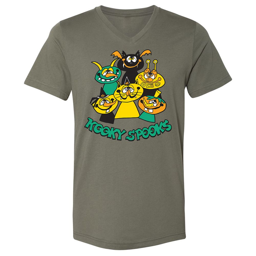 Unisex V-Neck T-Shirt - JLYMCV2T - Military Green - 10