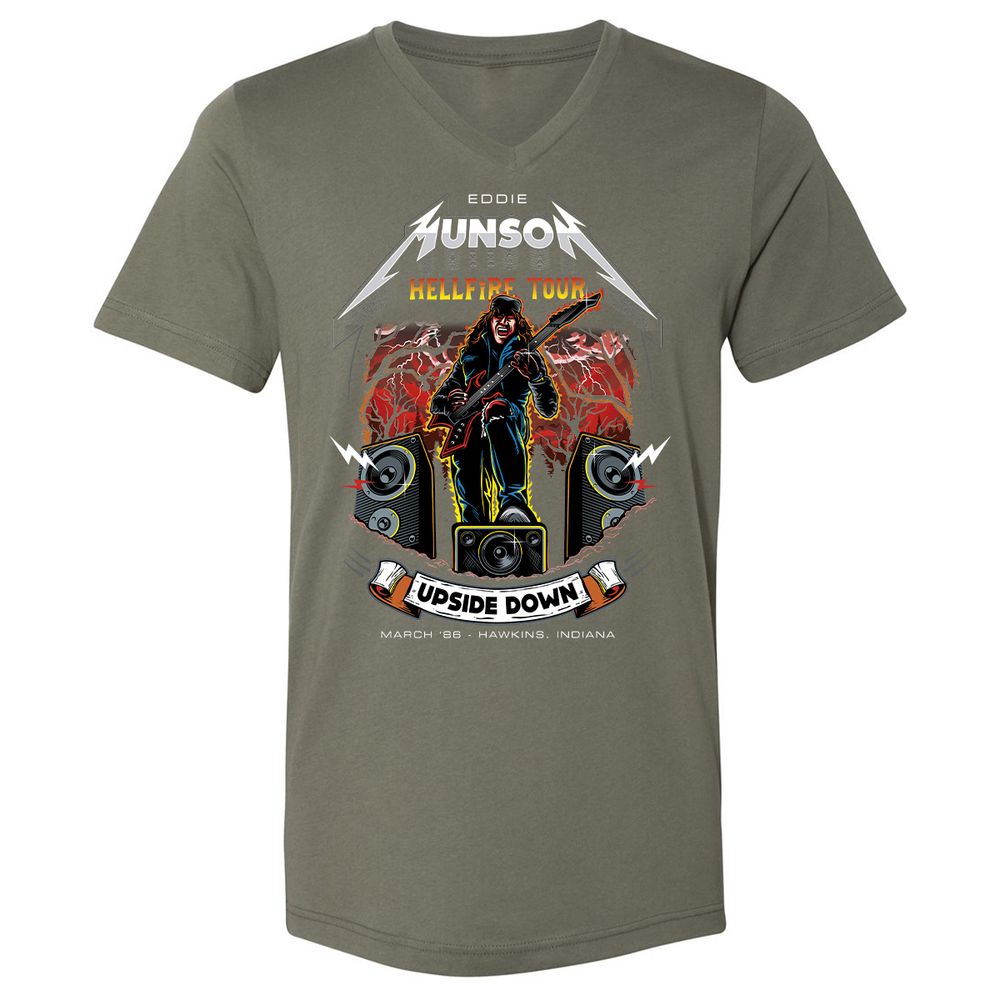 Unisex V-Neck T-Shirt - DTUK2314 - Military Green - 10