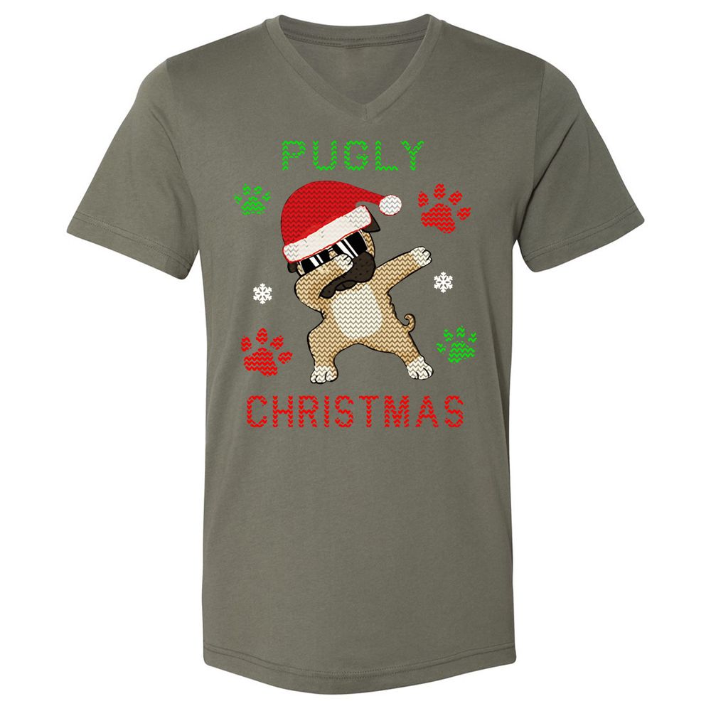 Unisex V-Neck T-Shirt - VBAC8H4S - Military Green - 10