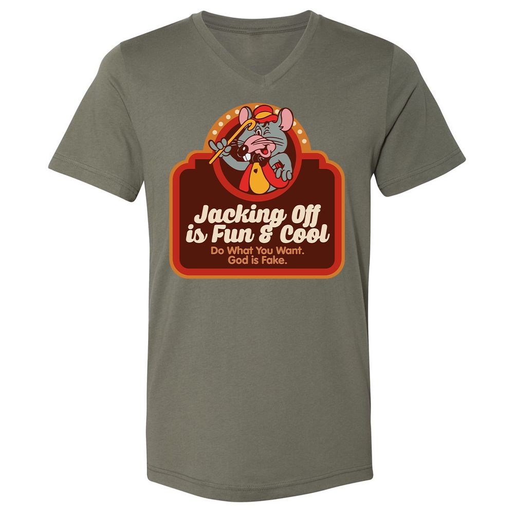 Unisex V-Neck T-Shirt - VR7UDN2U - Military Green - 10