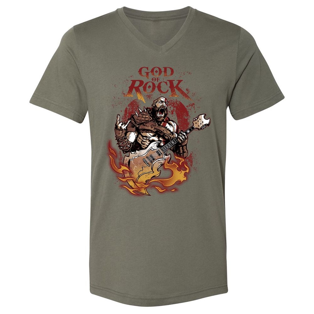 Unisex V-Neck T-Shirt - SBX6R4FP - Military Green - 10