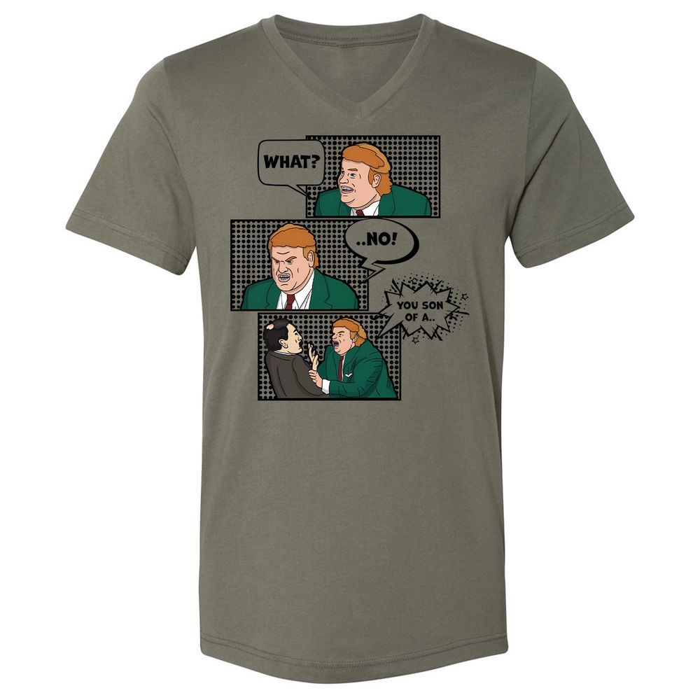 Unisex V-Neck T-Shirt - 1PVQNLPR - Military Green - 10