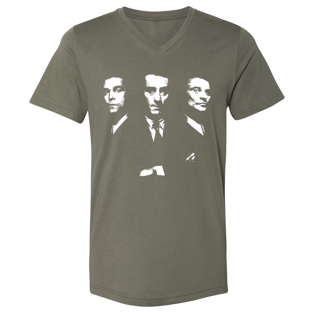 Unisex V-Neck T-Shirt - R2CABGAG - Military Green - 10