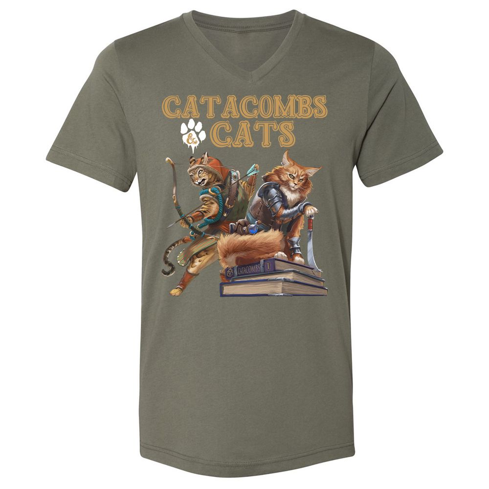 Unisex V-Neck T-Shirt - EU7U3G79 - Military Green - 10