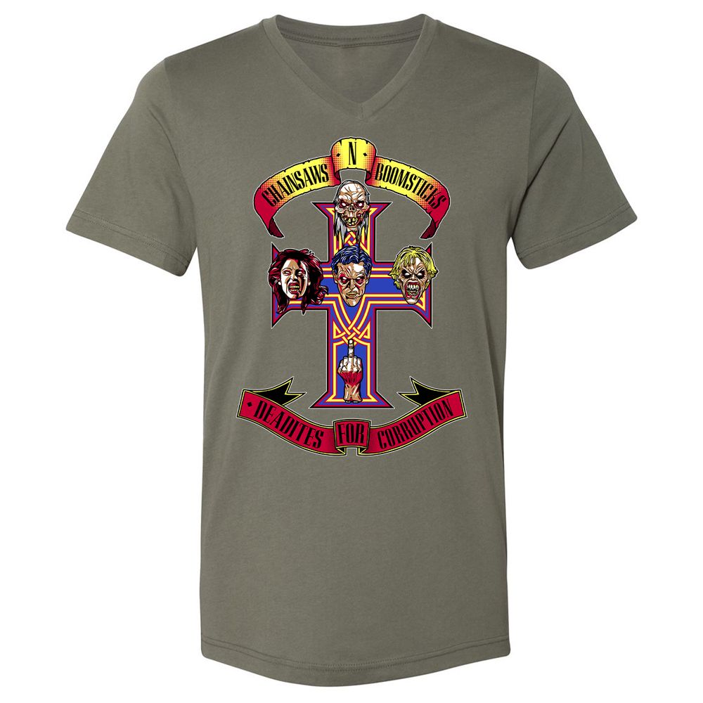 Unisex V-Neck T-Shirt - QQ23437K - Military Green - 10