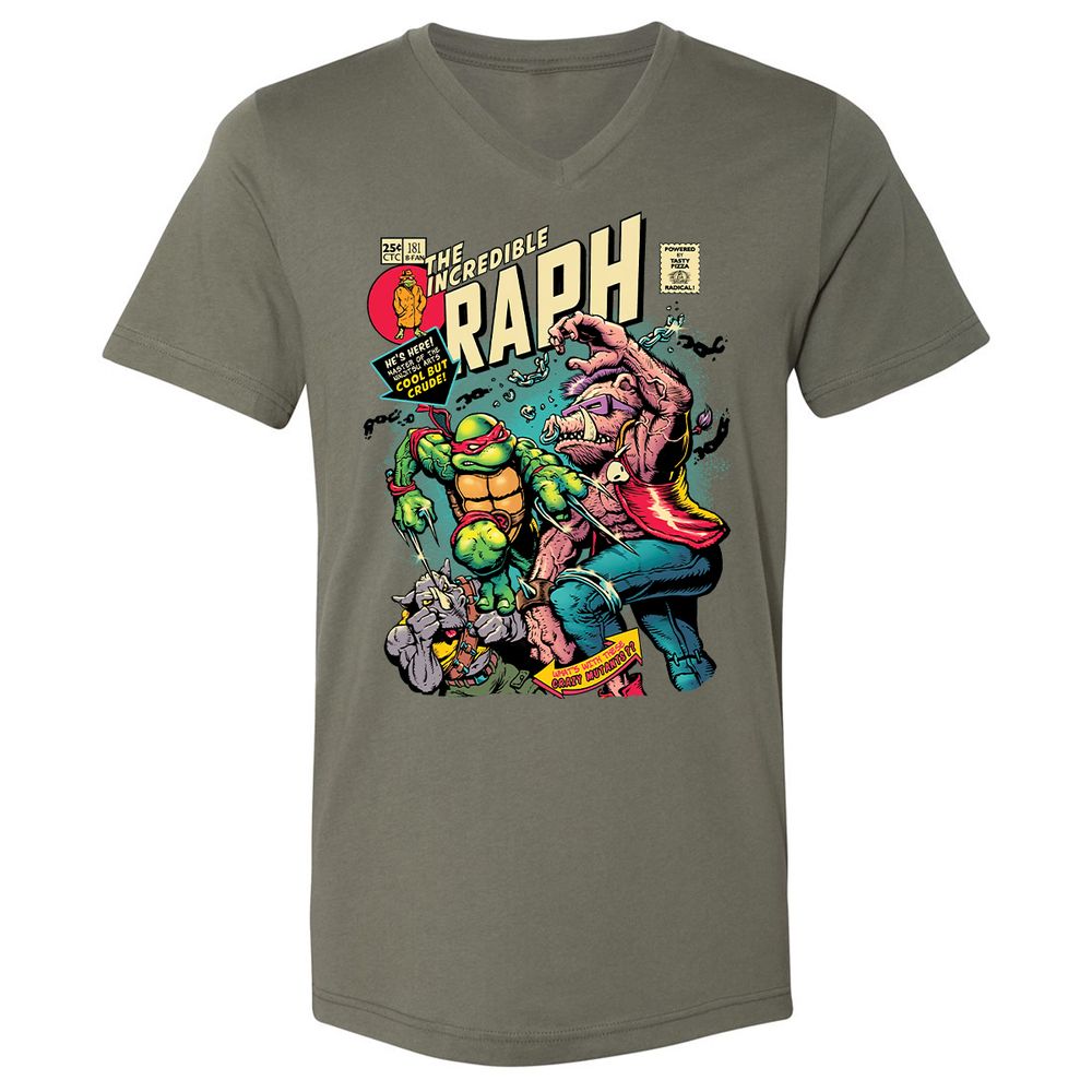 Unisex V-Neck T-Shirt - WL8DG6DW - Military Green - 10