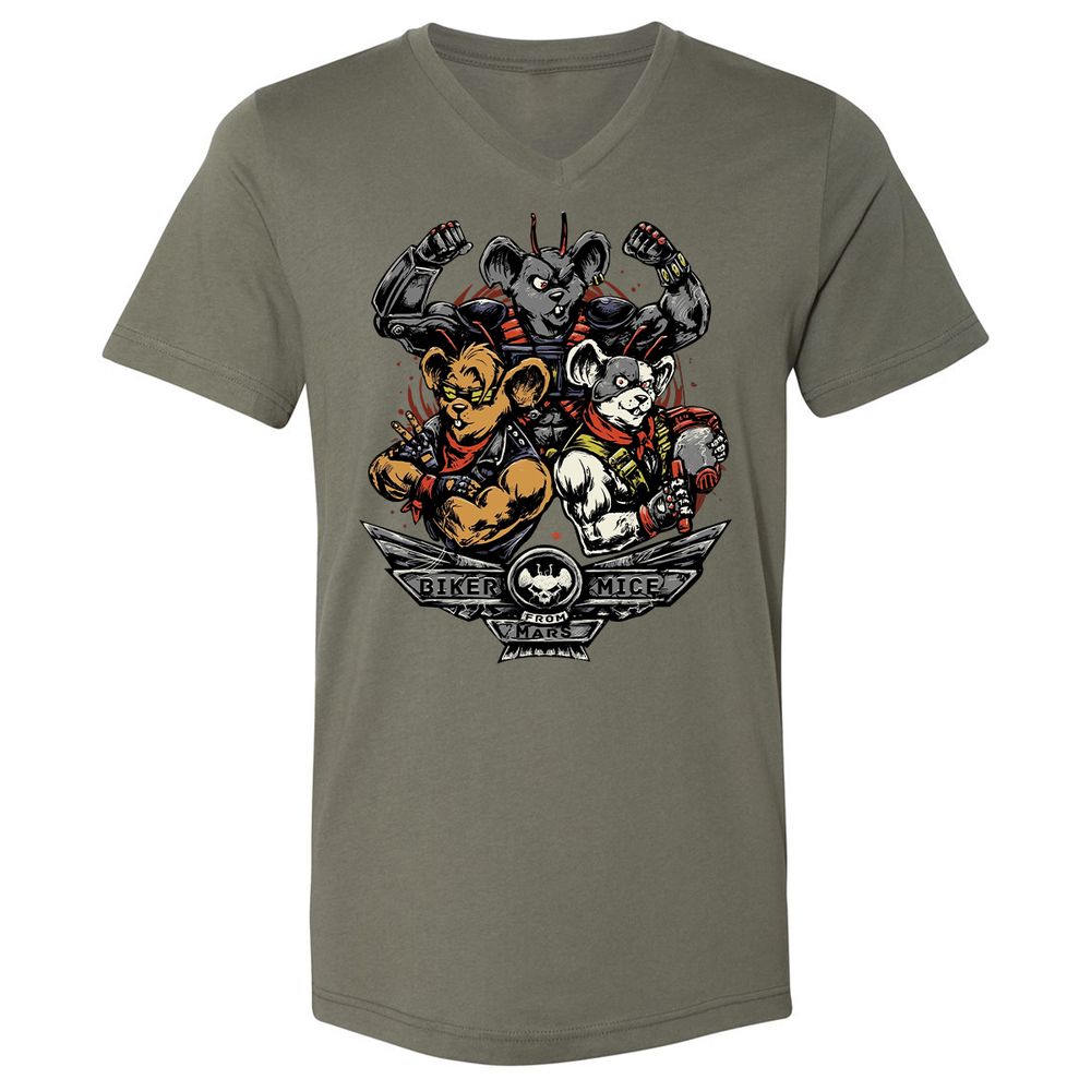 Unisex V-Neck T-Shirt - Z51R8RRB - Military Green - 10