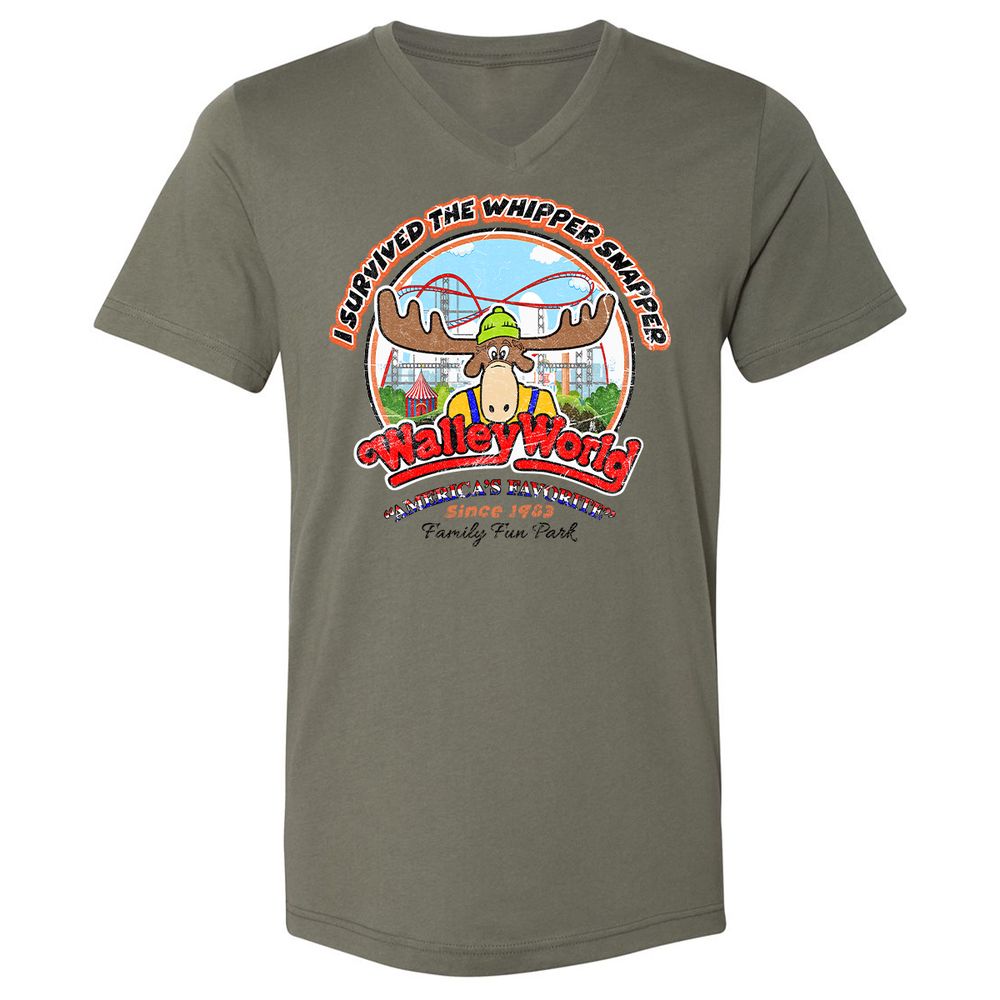 Unisex V-Neck T-Shirt - YSTU98LK - Military Green - 10
