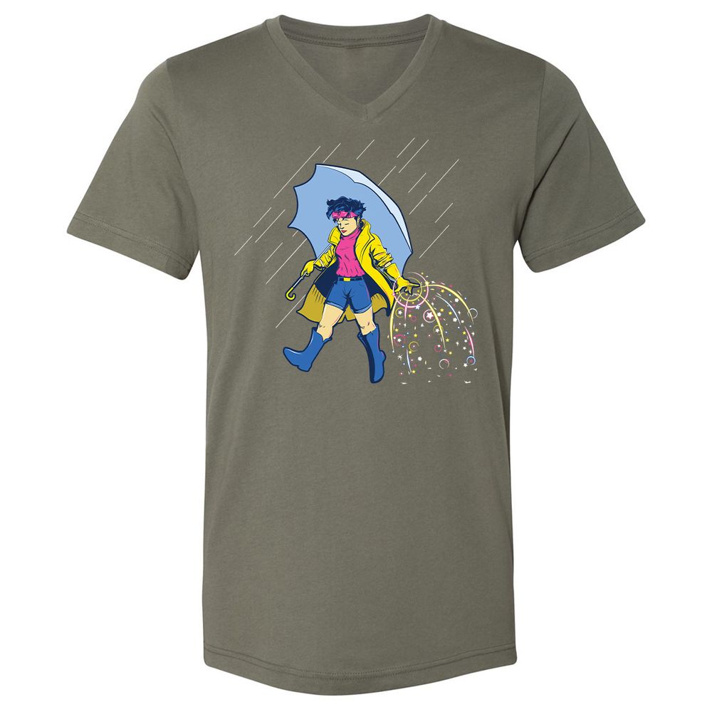 Unisex V-Neck T-Shirt - HVUMPR8G - Military Green - 10