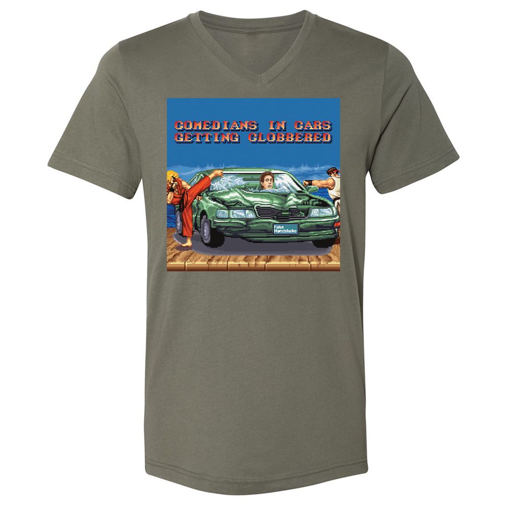 Unisex V-Neck T-Shirt - 9V252CMT - Military Green - 10